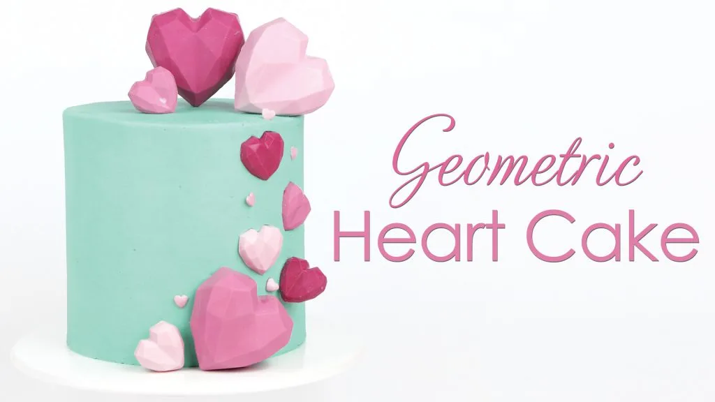 How to make geometric cake heart cake tutorial