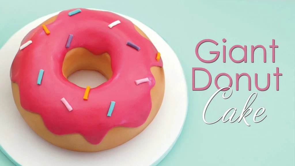 Giant donut cake tutorial