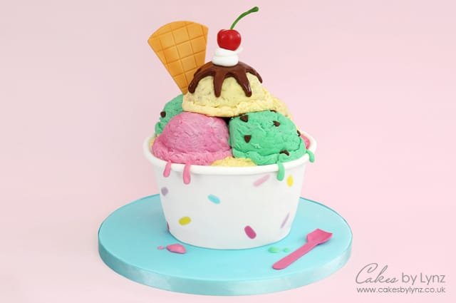 Ice Cream Cake Tutorial (100% Cake!!)