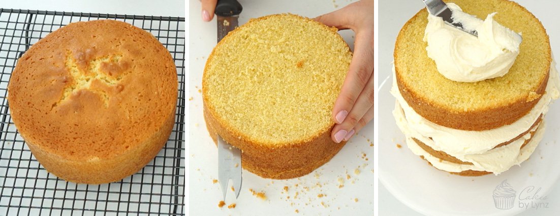 making a vanilla sponge cake