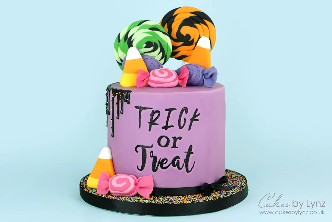 ‘Trick or Treat’ Halloween Drip Candy Cake Tutorial – Using SweetStamps