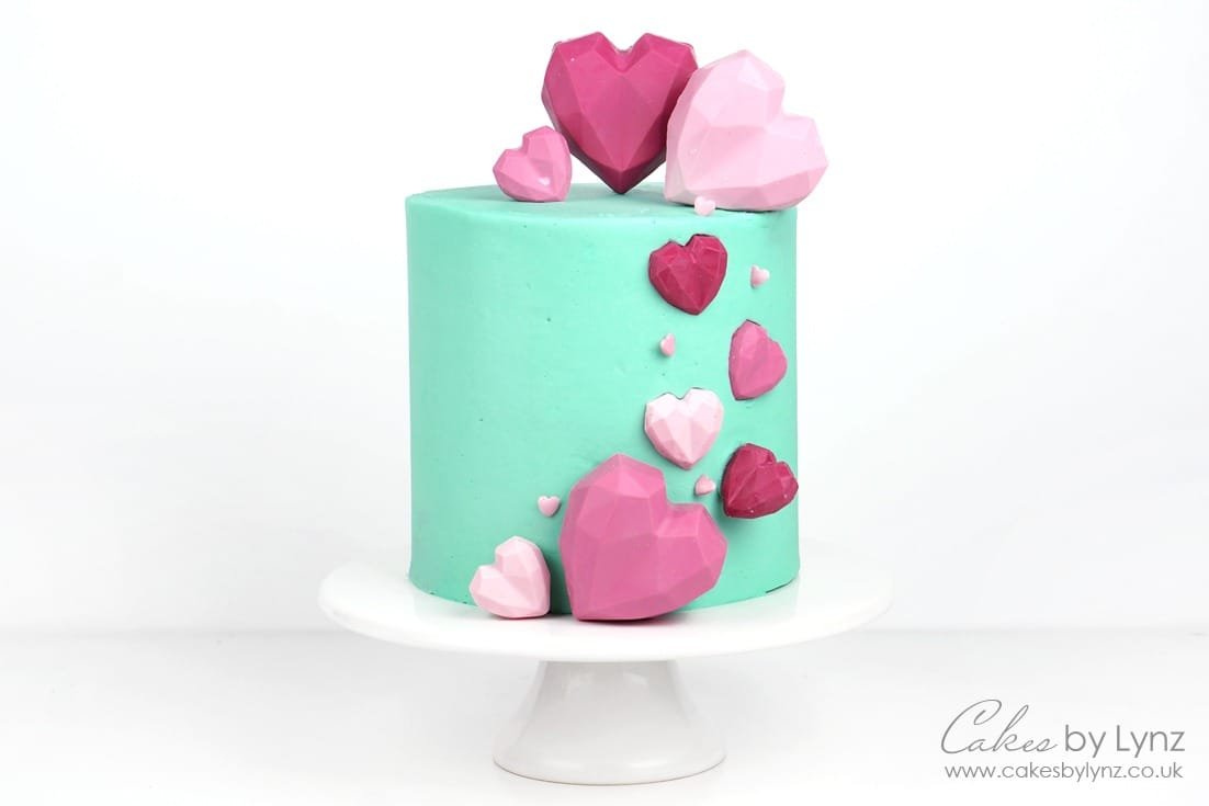 how to make a Geometric Cake Heart Cake