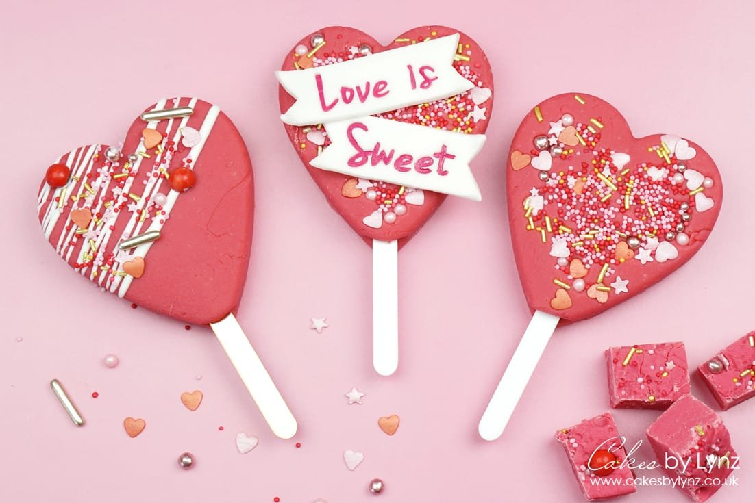 Pink Vanilla Fudge Heart Popsicle Recipe