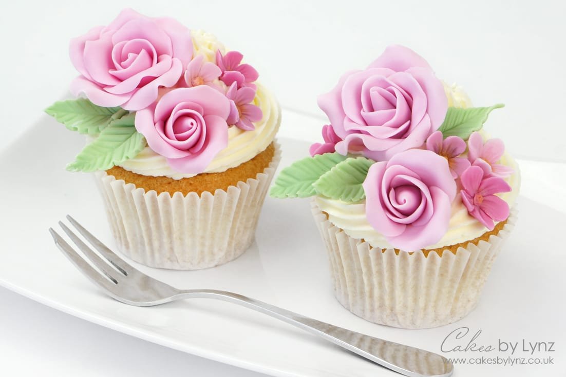 Fondant Flower Rose Cupcake Tutorial – Mother’s Day Cupcakes