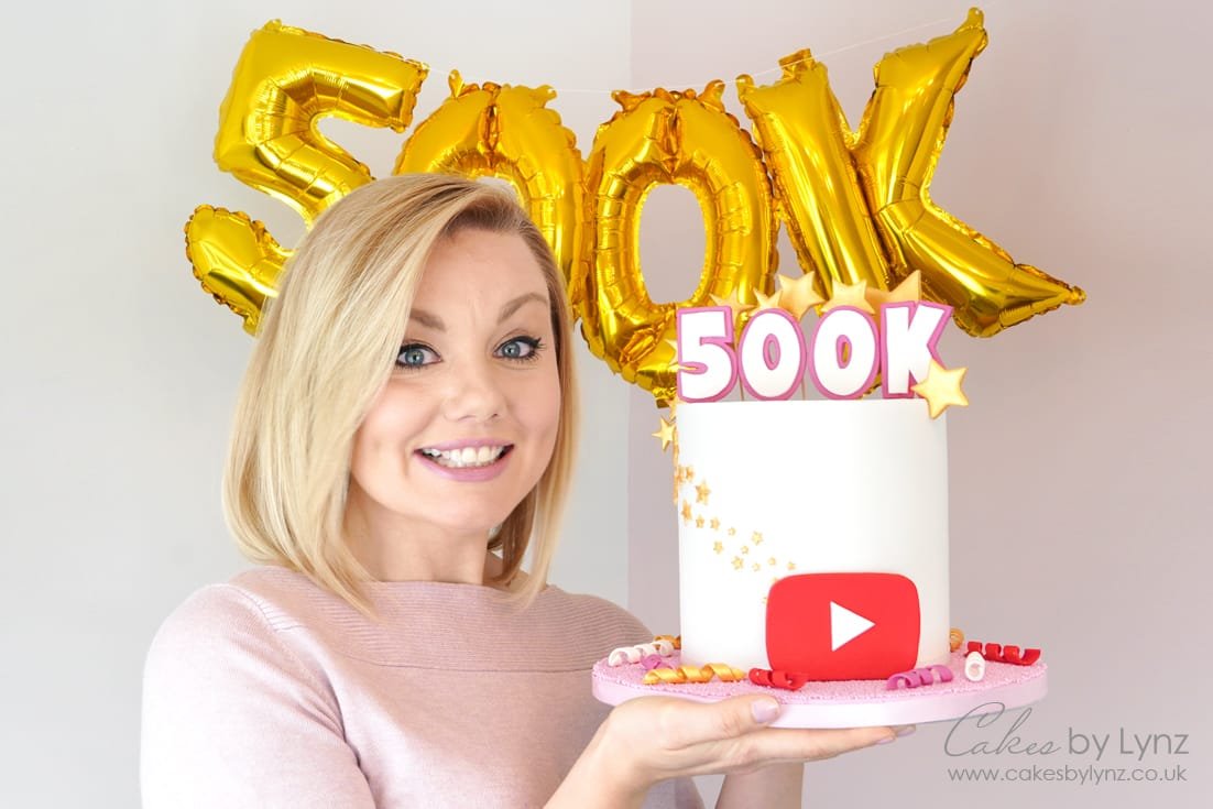 YouTube Celebration Cake – 500K Subscribers
