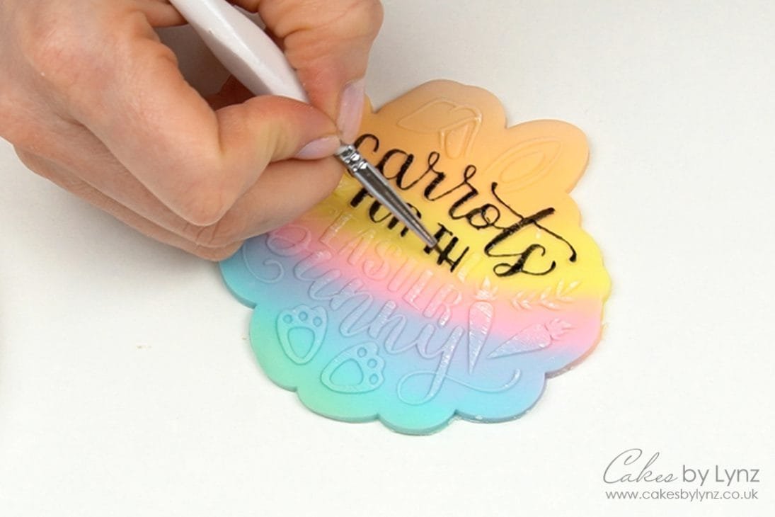 Easter cake topper with edible paint