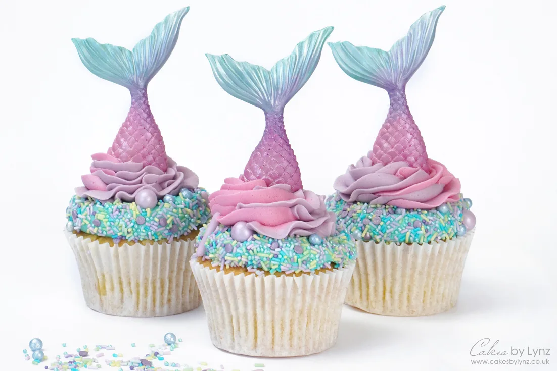 How to create Mermaid Tail Cupcakes