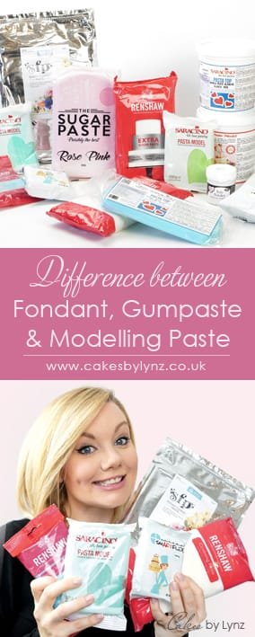 difference between fondant, modelling paste & gumpaste
