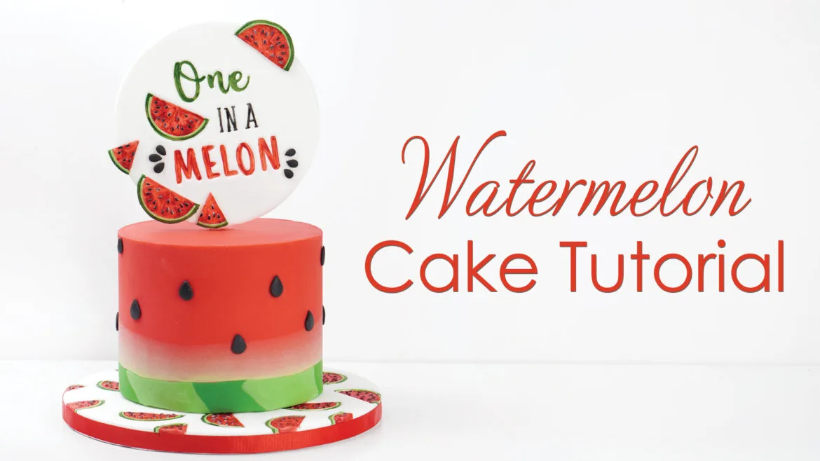 one in a melon watermelon Cake Tutorial