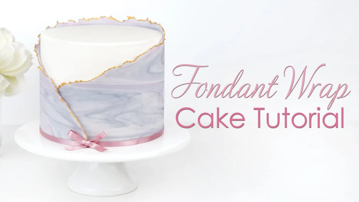 marbled fondant wrap cake tutorial