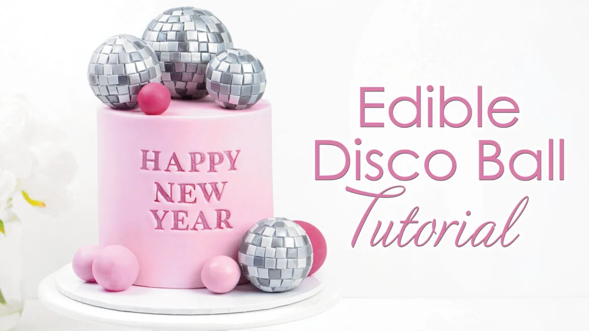 how to make disco ball cake toppers
