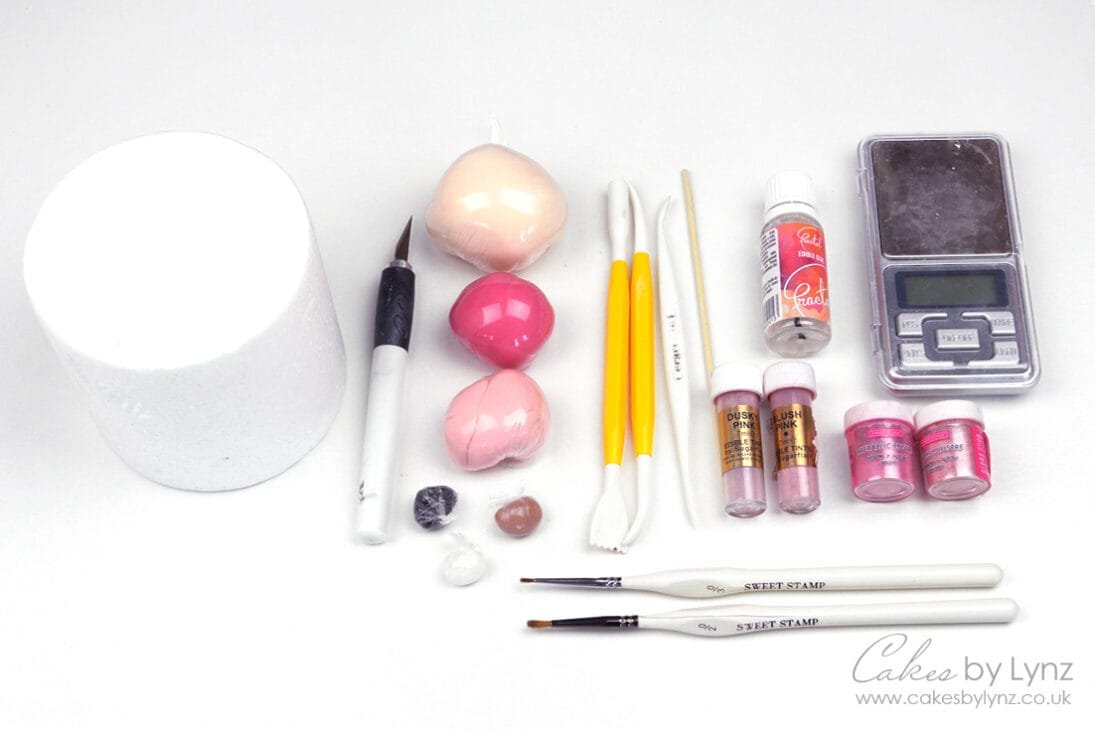 Tools you'll need to make mermaid cake topper