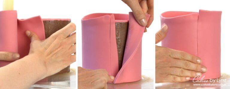 Covering your cakes in fondant using the panelling method - Cakes by Lynz