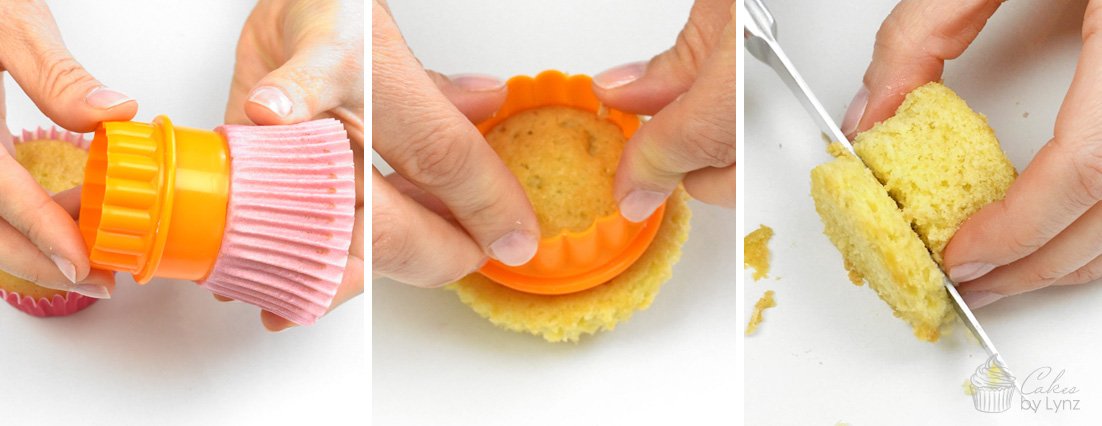 how to make a mini cake from a cupcake