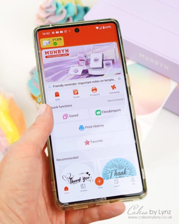 DIY bakery stickers using the Munbyn app