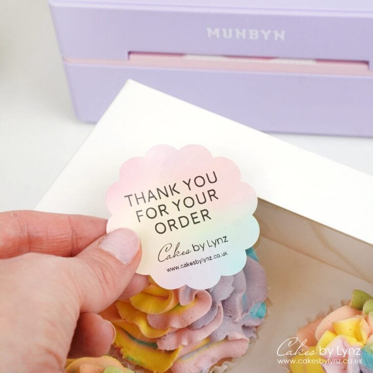 Custom thank you for your order business stickers on the munbyn