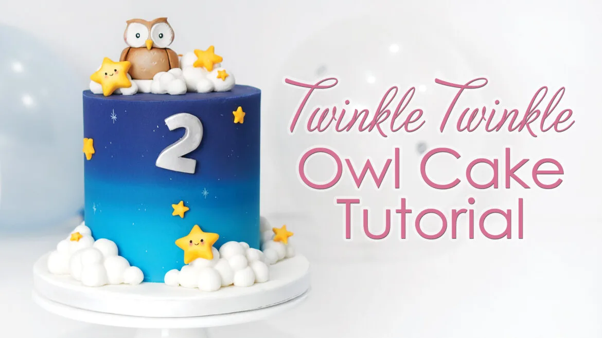 Twinkle Twinkle Little Star Owl Cake Decorating tutorial