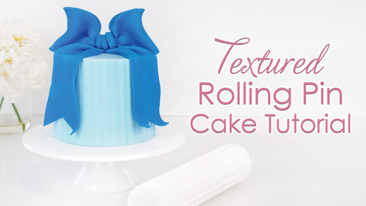 how to use a textured rolling pin to create stripes tutorial