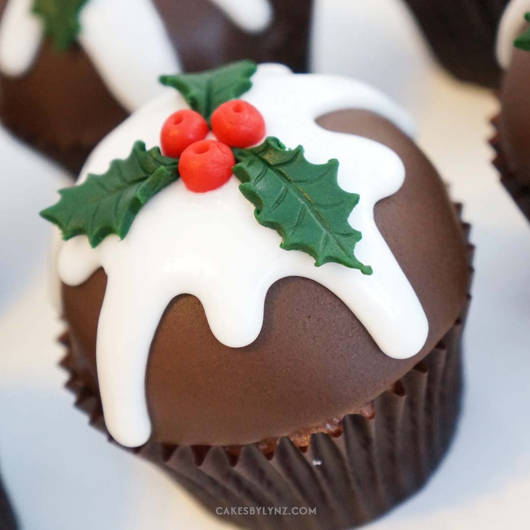 How to make a christmas pudding cupcake