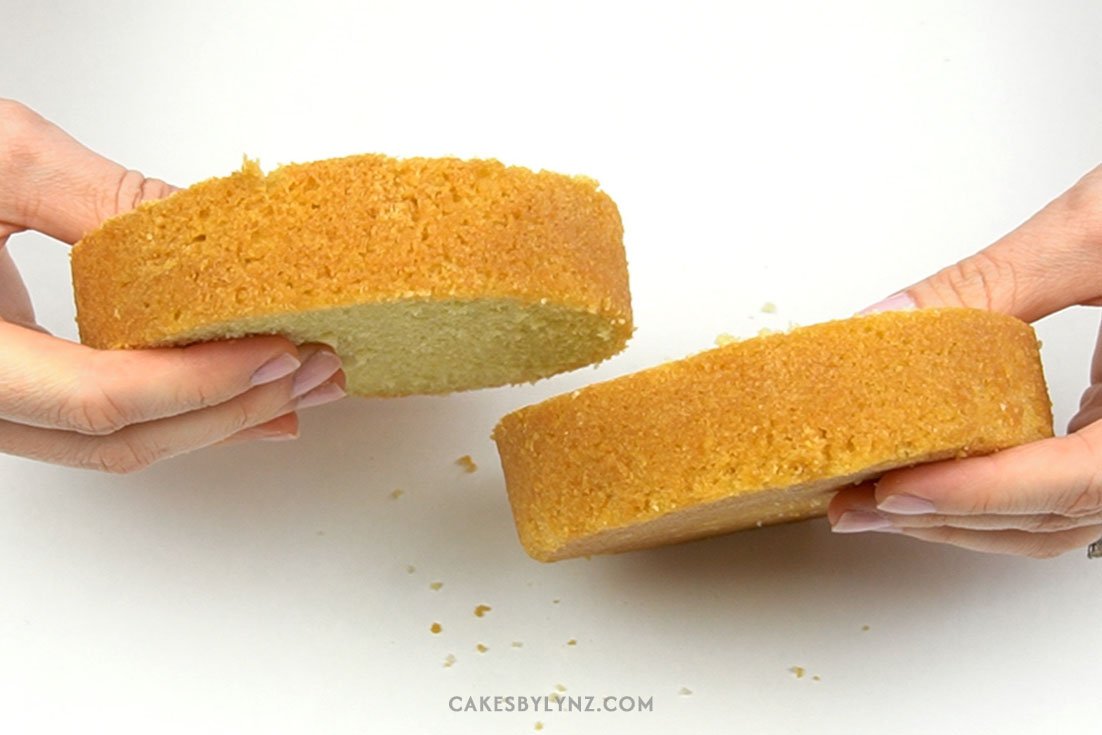 perfectly cut cake layers to stack between filling
