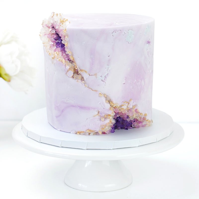 how to make a Geode Cake tutorial