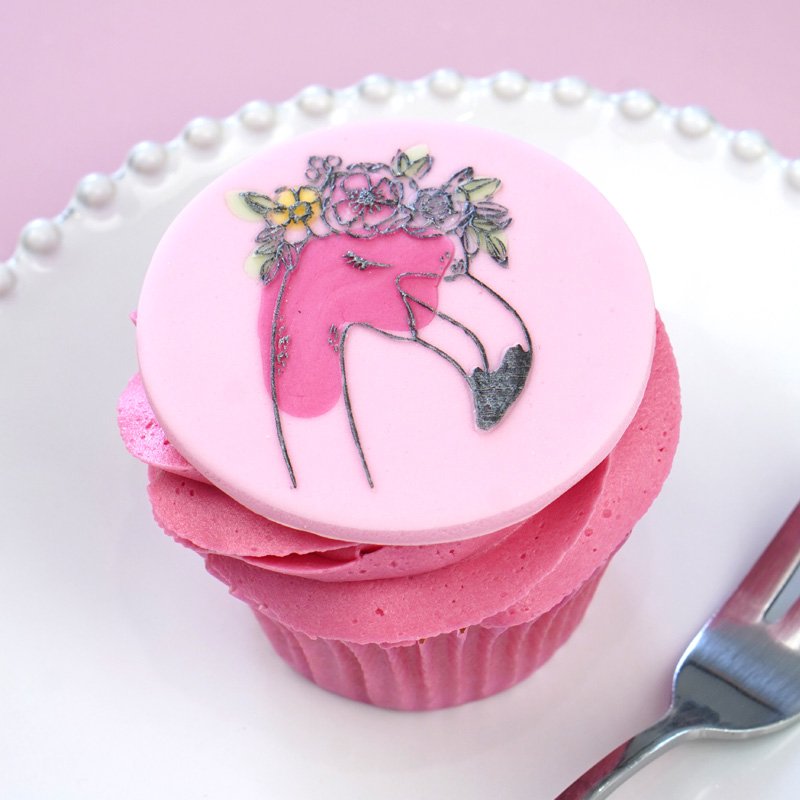 Flamingo Cupcake Tutorial with Sweet Stamp OutBoss Stamps