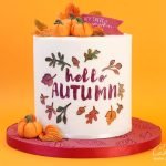 Autumn leaves cake tutorial 6