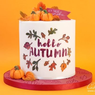 Autumn leaves cake tutorial 6