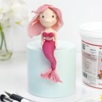 Mermaid cake topper using saracino