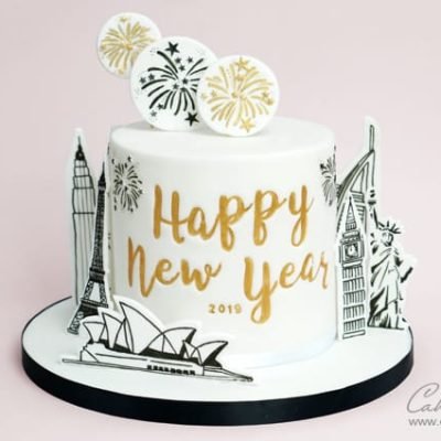 New Year Cake tutorial