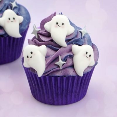 cute halloween ghost cupcake tutorial