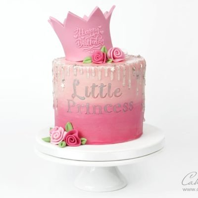 Little Princess Crown Glitter Cake Tutorial